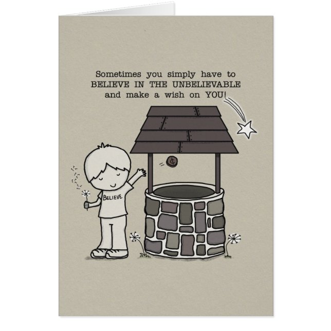 Cartão Faça um desejo em você! (Frente)