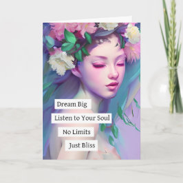 Cartão Faça uma citação grande e inspiradora para a filha