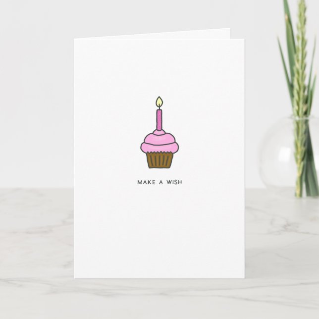 Cartão Faça uma Vela de Aniversário Feliz (Frente)
