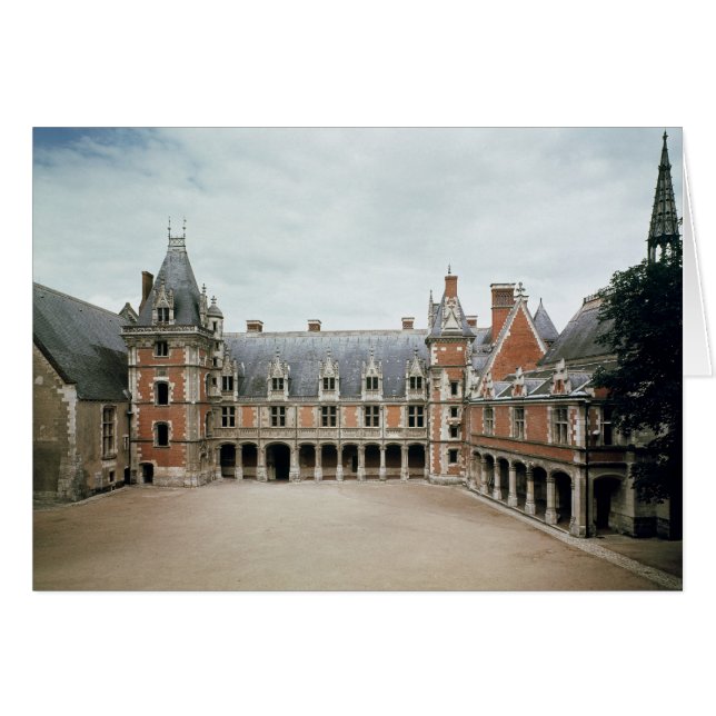 Cartão Facade da Ala Louis XII, 1498-1503 (Frente Horizontal)