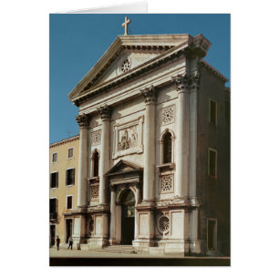 Cartão Facade da Igreja dos Papais noeis Maria della