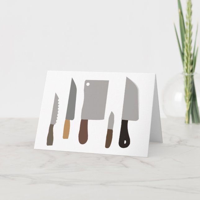 Cartão Facas do cozinheiro chefe (Frente)