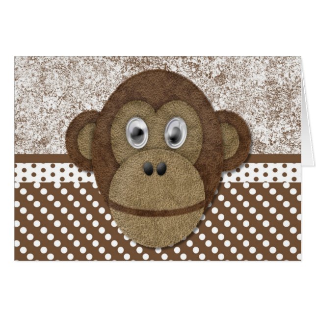 Cartão Face de macaco (Frente Horizontal)