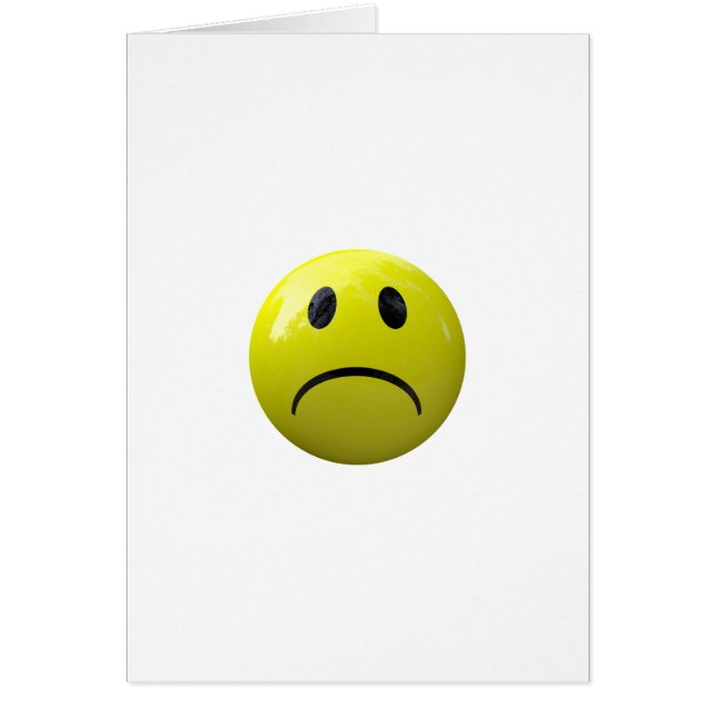 Cartão face infeliz emoji (Frente)