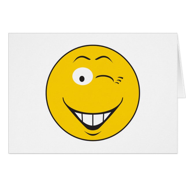 Cartão Face Winking (Frente Horizontal)