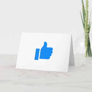 Cartão Facebook blue thumbs up work