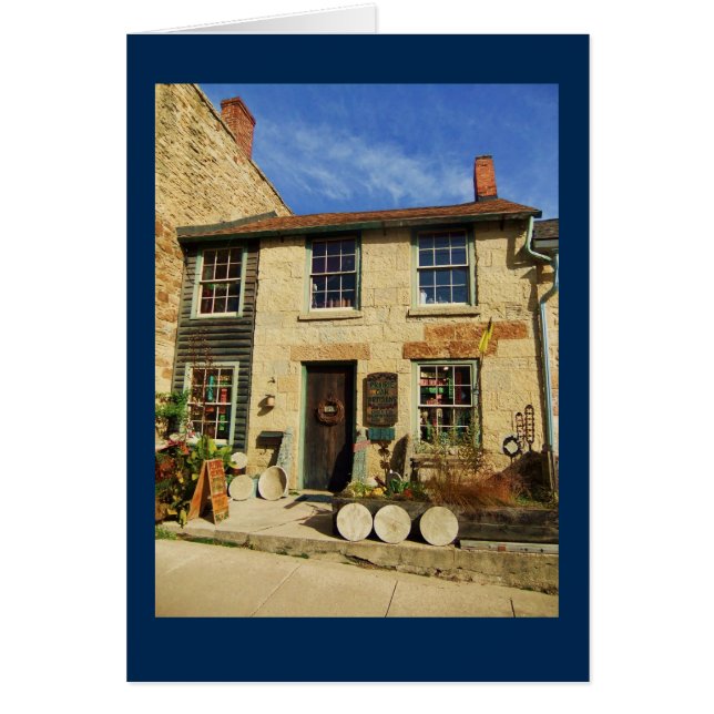 Cartão Fachada de Artican do carvalho da pradaria com (Frente)