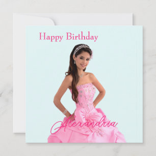 Cartão Fácil upload de fotos e adição de nome Feliz anive