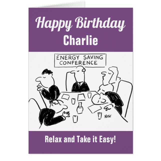 Cartão Facilitar a Conferência sobre Economia de Energia (Frente)