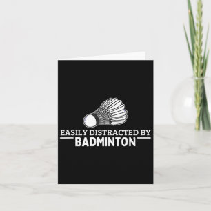 Cartão Facilmente Distraído Pelo Volante De Badminton Eng