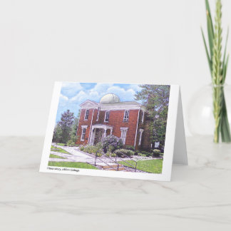 Cartão Faculdade de Albion do obervatório, notecard da