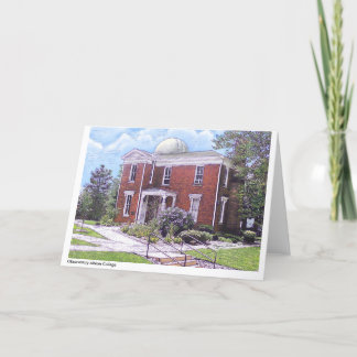 Cartão Faculdade de Albion do obervatório, notecard da