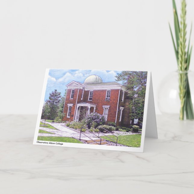 Cartão Faculdade de Albion do obervatório, notecard da (Frente)