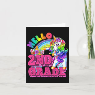 Cartão Faculdades de segundo grau Flosing Unicorn Criança
