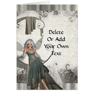 Cartão Fada bonito do manga