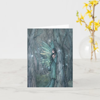 Cartão Fada da Floresta Escura Arte Mística Por Dentro em