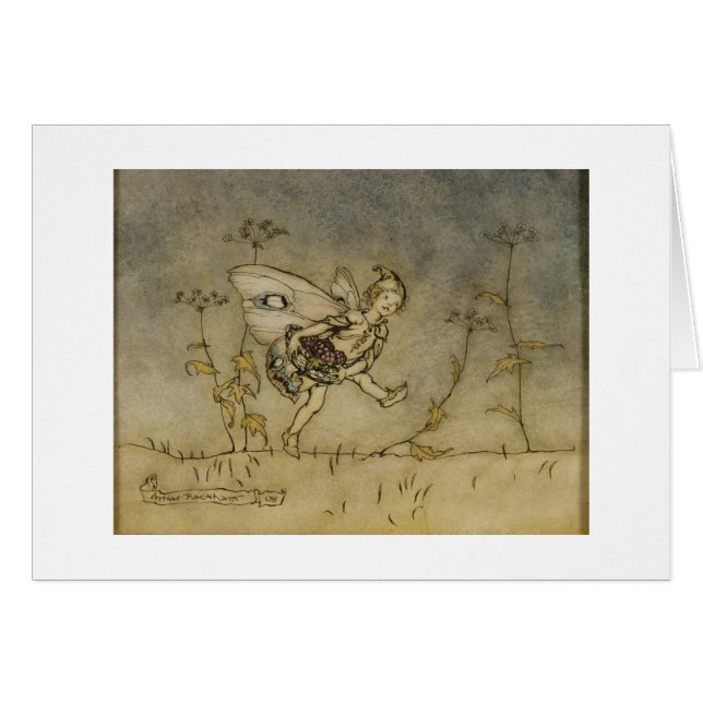 Cartão Fada de Arthur Rackham |, ilustração 'de um Midsu (Frente Horizontal)