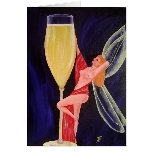 Cartão Fada de Champagne (Frente)