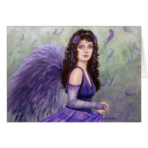 Cartão Fada de julho pelo artista Lori Karels da fantasia