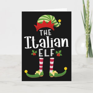 Cartão Fada de Natal Italiano Camisa de Natal Combinando 