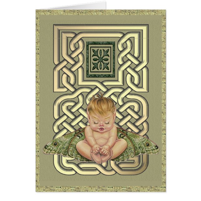 Cartão Fada decorativa celta da borboleta (Frente)