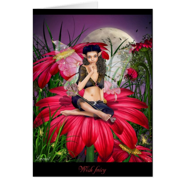 Cartão Fada do desejo (Frente)