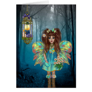 Cartão Fada e flores Enchanted toda a ocasião