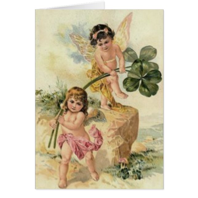 Cartão Fada Quatro Folha De Vestuário (Frente)