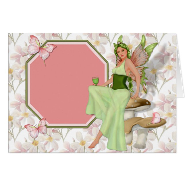 Cartão Fada Verde (Frente Horizontal)