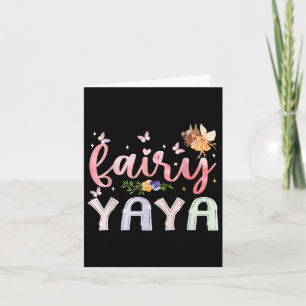 Cartão Fada Yaya Magical Floral Birthday Girl Fairytale