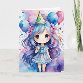 Cartão Fadas - Desejos de Aniversário - Personalizáveis