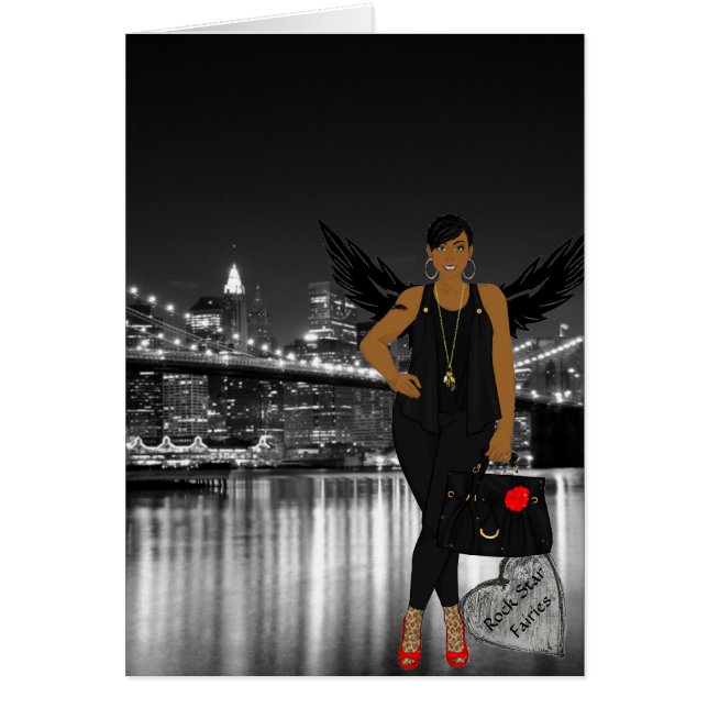 Cartão Fadas Rock Star - Placa de Vazio (Frente)