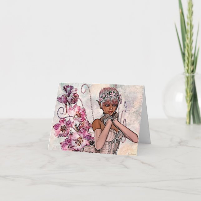 Cartão Fae Rosa Art Notecard (Frente)
