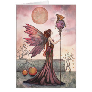 Cartão Faerie e Dragon Fantasy Art Card