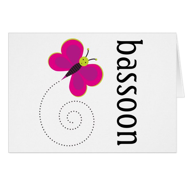 Cartão Fagote bonito (Frente Horizontal)