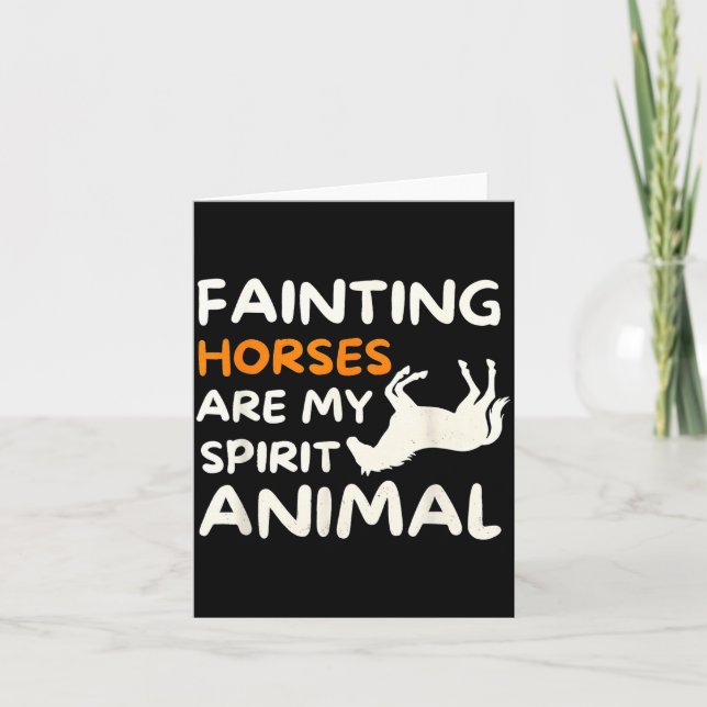 Cartão Fainting Horses Are My Srit Animal Funny Farm Hors (Frente)