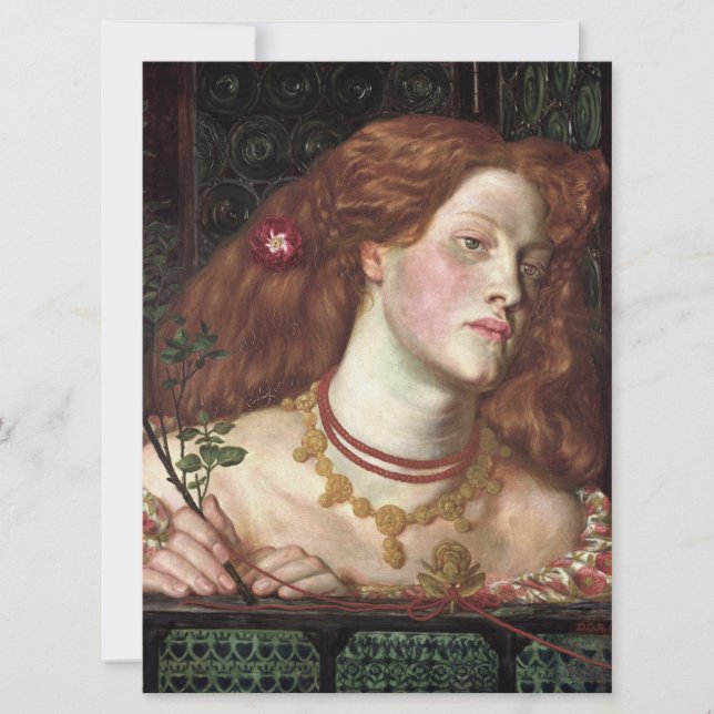 Cartão Fair Rosamund (Elegante e Linda Ruiva) (Frente)
