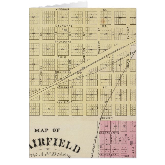 Cartão Fairfield, Suisun (Frente)