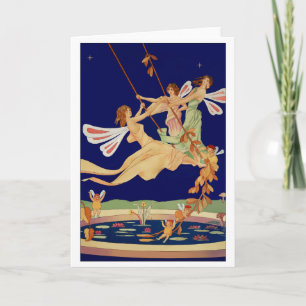 Cartão "Fairies Swing" Greeting Card