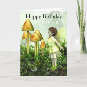 Cartão Fairy and Toadstools Birthday Card