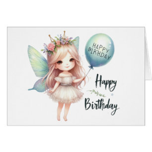 Cartão Fairy Birthday Card