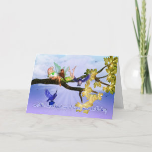 Cartão Fairy Birthday Card - A little bird told me it was
