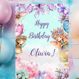 Cartão Fairy Birthday Princess Fairy Happy Birday