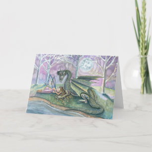 Cartão Fairy Dragon Greeting Card by Molly Harrison