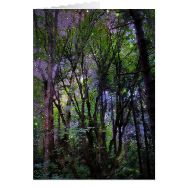 Cartão Fairy Lights Surreal Forest (Frente)