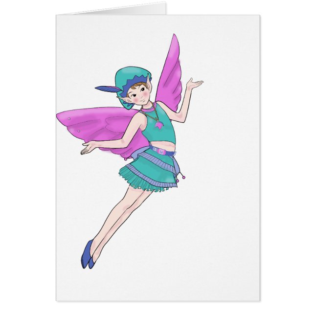 Cartão Fairy Woodland Sylph, Faerie (Frente)