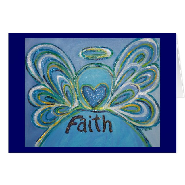 Cartão Faith Angel Greeting Card (Frente Horizontal)