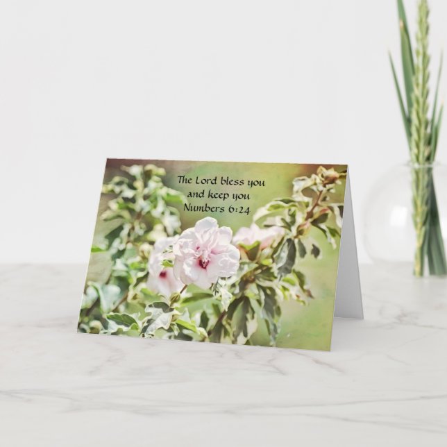 Cartão Faith Hibiscus Flower Birthday Card (Frente)