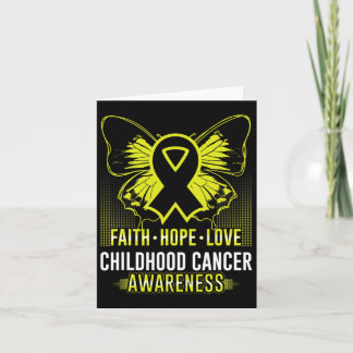 Cartão Faith Hope ama a consciência do Cancer infantil Bu
