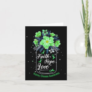 Cartão Faith Hope ama Consciência da Doença Renal